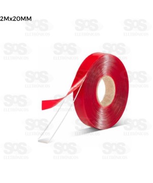 Fita Adesiva Dupla Face Transparente 2 Metro TroyaTools TRY-0106