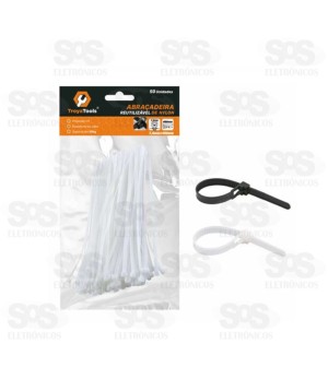 Abraçadeira De Nylon 2,5x150mm Com 100 Unidades Troya Tools TRY-0061