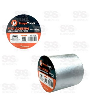 Fita Adesiva Extra Forte 5Mx100MM Cinza TroyaTools TRY-0135