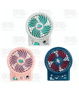 Ventilador Portátil De Mesa Recarregável Altomex AL-F1903