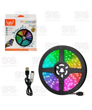 Fita de LED Colorida Controle Pelo Celular 5 Metros Altomex AL-5050P-5M