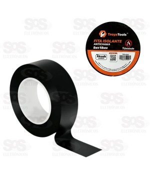 Fita Isolante 5 Metros Preta Com 10 Unidades TroyaTools TRY-0127