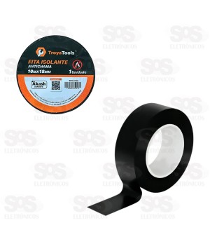 Fita Isolante 10 Metros Preta TroyaTools TRY-0128