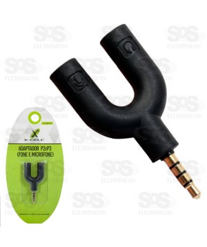 Adaptador P3 Para Fone E Microfone X-cell XC-ADP-12
