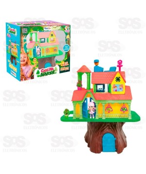Casa Na Árvore 6 Ambientes Com 2 Bonequinhas e Acessórios Homeplay 3901