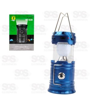 Lampião Lanterna De LED Camping Painel Solar HX7421