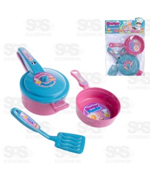 Kit Cozinha Divertida 3 Peças Na Solapa Amar É 353S