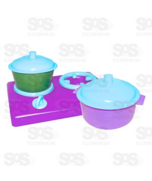 Kit Fogão Com 2 Panelas Master Cozinha Na Solapa 350S