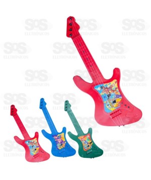 Guitarra Infantil 30cm Cores Variadas Na Solapa 356S