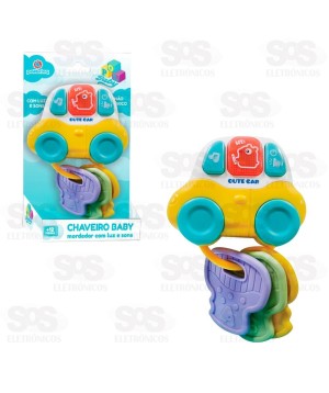 Chaveiro Baby Mordedor Com Luz e Som Polibrinq BB3024