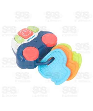 Chaveiro Baby Mordedor Com Luz e Som Polibrinq BB3024