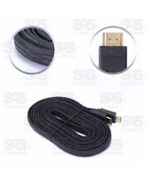 Cabo HDMI 4K 20 Metros Malha Blindada Altomex AL-20M