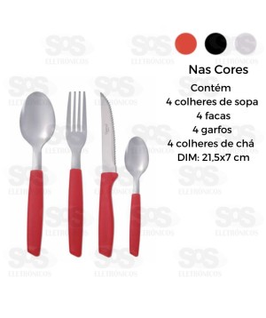 Jogo de Talheres Inox 16 Peças Caerus CRS-2670