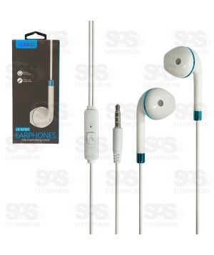 Fone De Ouvido Com Microfone 1.2 Metros Lelong LE-0218Y