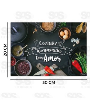 Tábua De Vidro Temperado 20X30 cm Caerus CRS-2587