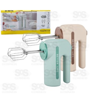 Batedeira Portátil e Recarregável B-Max F1036