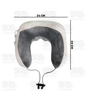 Massageador Almofada De Pescoço Recarregável 3 Níveis B-Max BM-F1027