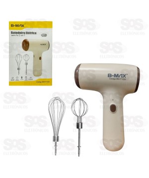 Batedeira Elétrica Portátil 2 Em 1 Recarregável B-Max BM-F1035