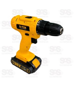 Parafusadeira e Furadeira Sem Fio 36V Com Acessórios B-TEK BT-DZ01