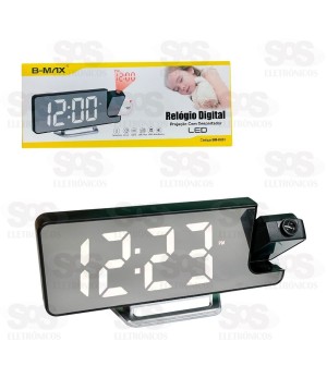 Relógio Digital Com Projetor De Horas B-Max BM-R807
