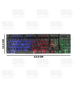 Teclado Gamer Semi Mecânico LED RGB B-Max BM-T10