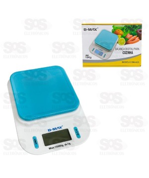 Balança Digital De Cozinha Até 15Kg B-Max BM-A23