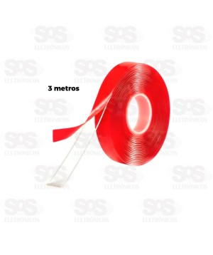Fita Adesiva Dupla Face Transparente 3 Metros TroyaTools TRY-0107