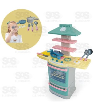 Fogão Infantil Big Chef Com Acessórios Picolor Poliplac 9472