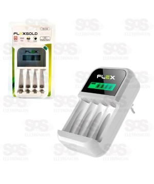Carregador AA/AAA Com Display Digital Flexgold FX-C18