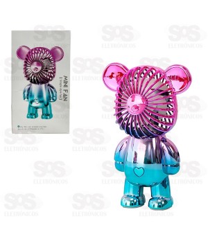 Ventilador Portátil De Mão Ursinho 3 Velocidades BRQ-VP-42