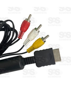 Cabo 3 RCA Para Playstation 1,8 Metros PS2