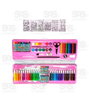 Maleta De Pintura 92 Peças Aventura Criativa Toy King TK-CR21