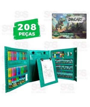 Maleta De Pintura 208 Peças Dinoart Toy King TK-CR25