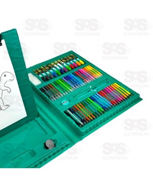 Maleta De Pintura 208 Peças Dinoart Toy King TK-CR25