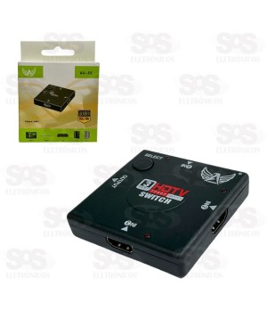 Switch HDMI 1 Entrada e 3 Saídas Full HD Altomex AU-52