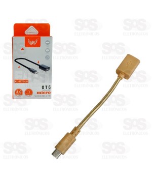 Cabo Adaptador OTG Micro V8 Para USB 3.0 Altomex AL-1770-V8
