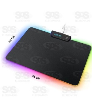 Mouse Pad Gamer Exbom Com Led Rgb 25X35cm Exbom MP-LED2535