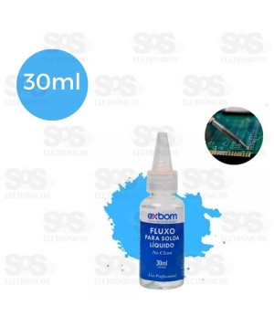 Fluxo de Solda Liquido 30ml No Clean Exbom PROCC-FS30