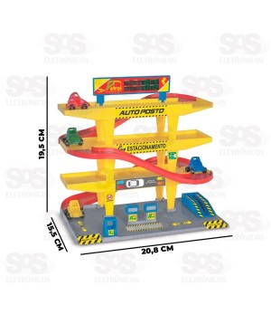 Auto Posto Com 2 Carrinhos Nig Brinquedos 300