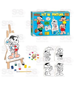Kit Pintura Turma Da Mônica 13 Peças Nig Brinquedos 766