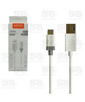 Cabo De Carregamento Turbo Type C 1 Metro Kaidi KD-2503C