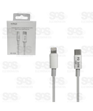 Cabo De Carregamento Type C Para Iphone 1 Metro Kaidi KD-02A