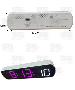 Relógio Digital LED  Espelhado  Com Sensor de Som Altomex AL 2888