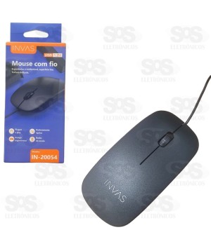 Mouse óptico Com Fio USB Invas-20054