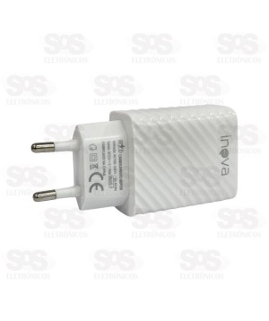 Carregador 2 USB 3.1A Com Cabo Micro USB V8 Inova CAR-3115S