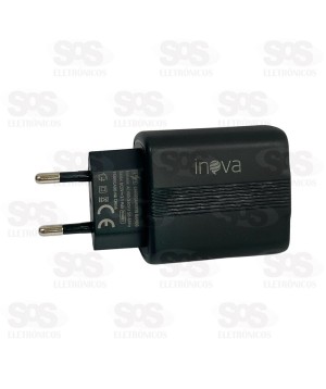 Carregador 2 USB 3.1A Com Cabo Micro USB V8 Inova CAR-3292S