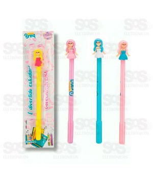 Caneta Esferográfica Divertida Boneca Polibrinq SCB45