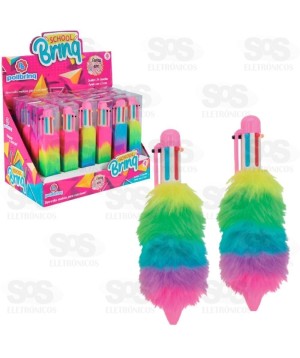 Caneta 6 Cores Plush  Polibrinq SC07