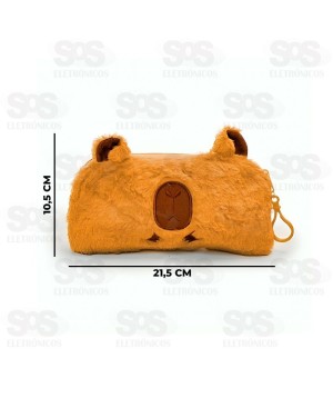 Estojo Escolar Pelúcia Capivara Polibrinq SCB111