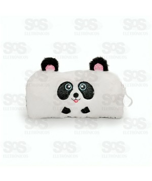 Estojo Escolar Pelúcia Panda Polibrinq SCB121